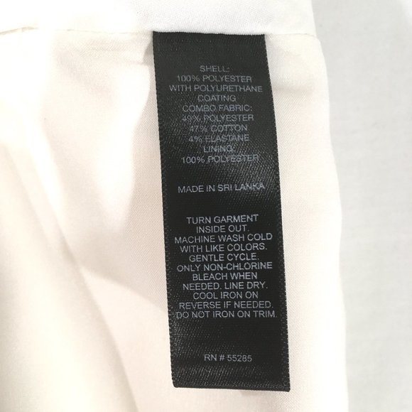 Express Minus the Leather Midi High Banded Waist Skirt Ivory Slit Plus Size 18 - Picture 10 of 10